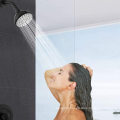 Aquacubic cUPC certified matte black fashion concealed pressure balance shower faucet set